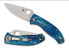 SPYDERCO KNIVES BLUE TITANIUM DISARRAY TENACIOUS FRAMELOCK KNIFE C122TIBLD2P picture