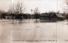 1913 Fort Wayne Indiana Flood Main St Bridge Standish RPPC Postcard picture