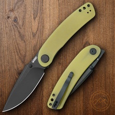 Kubey Momentum Linerlock Folding Knife 3.5 D2 Tool Steel Blade Yellow G10 Handle picture