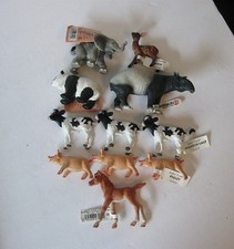 11 Pc Lot Miniature Farm & Zoo Animal Figurines Schleich, Wild Safari etc. picture