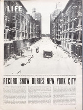 PRINT ARTICLE Record Snow Buries New York City 1948 5 Pages picture