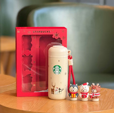 NEW STARBUCKS China 2025 Christmas 14oz Stainless Steel Cup Set Festival Gifts picture