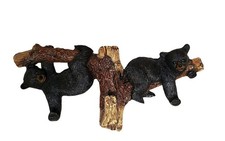 DeLeon Collections Bear Cubs on Tree Branch Plaque with 3 Hooks, 9.25-inches picture