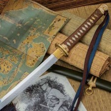 Handmade T10 Steel WWII Type 98 Gunto Japanese Officer Katana Sword Sharp Blade picture