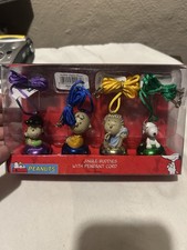 Charlie Brown Snoopy Lucy Linus Cartoon Peanuts Jingle Bell Buddies Ornaments picture