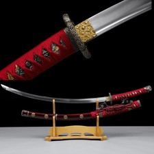 Japanese Samurai Katana Sword Handmade Tachi T10 Carbon Steel Functional Sharp picture