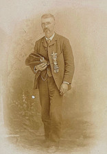 CIVIL WAR MAINE GAR VET. CABINET PHOTO IN MEMORIAM A.A. DWINAL POST #3 DEP'T ME. picture