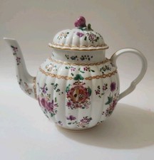 Antique 19thC  Samson Paris  Porcelain Teapot Italian Olmi Family Crest  8