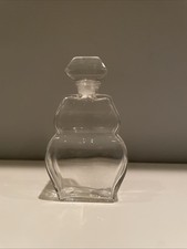 Vintage D'Orsay France Clear Glass Perfume Bottle with Faceted Stopper (Duo) picture
