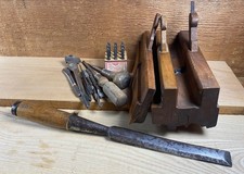 Lot of Old Hand Tools Woodworking Moulding Planes Chisel etc… picture