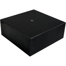 Premium Black Marble Display Base with Center Mount Hole – Polished Stone Pedest picture