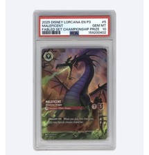 2025 DISNEY LORCANA EN P3-PROMO #5 MALEFICENT - MONSTROUS DRAGON PSA 10 picture