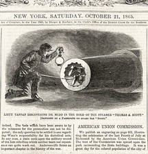 1865 Civil War Newspaper Capture of Dr SAMUEL MUDD Lincoln Assassination BOOTH picture