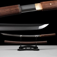 41'' Japanese Samurai Katana Rosewood Shirasaya Sword T10 Steel Clay Tempered picture