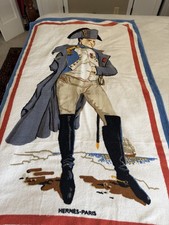 Hermès Paris Napoleon Bonaparte Pictorial Cotton Jacquard Beach Towel 35x71 picture