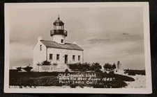 RPPC 1930s Old Spanish Light Point Loma, California Postcard DOPS picture