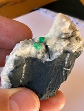 50g Rough Crystal Colombian Emerald Raw Matrix Collector Piece Natural Muzo picture