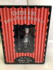 RARE Tim Burton's Tragic Toys For Girls & Boys Voodoo Girl Book Figure Boxed Set picture