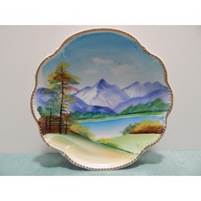 Vintage Hand painted Scenic Porcelain Plate HB picture