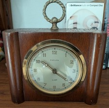 Vintage Midcentury Endura Windup Clock Made In France Works Mantle /Desk Clock picture
