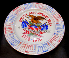 Vintage 1776-1976 U.S.A. Bicentennial Eagle 200th Anniversary Old Calendar Plate picture