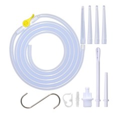 Enema Kit Replacement Part - 6.6ft Silicone Hose With 6 Tips, Clear  picture