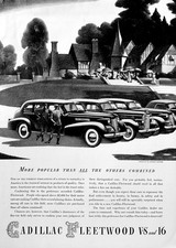 1939 Ad (9 3/4  X 13 1/4 inches) Cadillac Fleetwood V-8 And V-16 picture