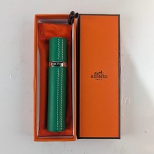 New HERMES Refillable Atomizer Perfume Leather Case Accessory Green picture