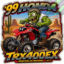 1999 Honda TRX400EX ATV 9x9cm Durable Die-Cut Vinyl Sticker 1 of 5 picture