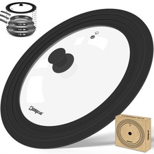GDDGCUO 13-14-15 in Universal Pan Lid, Extra Large 13''-14''-15'', Black  picture