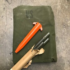 NOS US ARMY / USMC ORIGINAL Shelter Half Pup Tent, 1/2 Tent Set F-24 picture