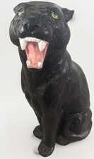 Vintage Rare MCM Black Panther Cougar Ceramic 24