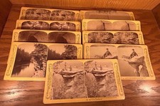 9 Antique H.H. Bennett Wisconsin Dells Stereoviews Kilbourn WI Photographs picture