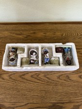 Set of 4 ~ Vintage Tawny Tots 1978 Handpainted Porcelain Figurine Candle Holders picture