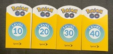 Pokémon Go Sprint Trainer Badges Set Level 10 20 30 40 LIMITED EDITION Patches picture