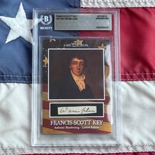 Francis Scott Key Handwritten Word Cut from Autograph Letter Signed Beckett BAS picture