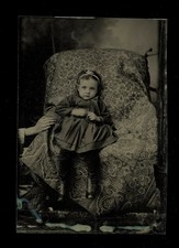 hidden mother creepy disembodied reaching hand  tintype photo unusual Antiques picture