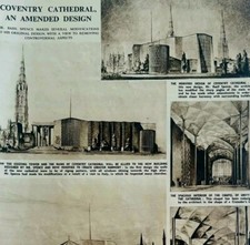 1952 Coventry Cathedral Design Basil Spence UK Sphere Magazine Print DWBB10 picture