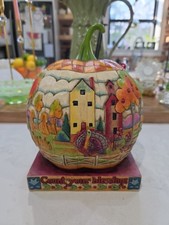 Vtg Jim Shore Heartwood Creek Count Your Blessings Pumpkin Figurine Fall Decor  picture