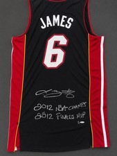 LeBron James #6 Signed Miami Heat Jersey 2012 Finals MVP UDA Authenticated picture