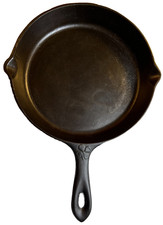 RARE Portland Stove Foundry #8 Cast Iron Skillet Pan Clover Logo MAINE 3.11lb  picture