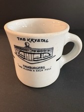 Vintage 50’s The Krystal Hamburger Coffee Mug Shenango China Take Along A Sack picture