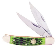 Boker TS 2.0 Copperhead Pocket Knife, Burnt Lime Green Jigged Bone, 3