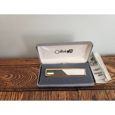 Vintage COLIBRI Pocket Lighter w/ Box ELECTRO-QUARTZ Japan Black/Gold NIB picture