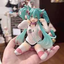 Hatsune Miku Desktop Cute Figure With Cat Ears T Shirt Ver TAITO 2024 NO BOX picture
