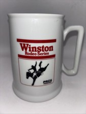 Winston Rodeo Series Coffee Mug Beer Mug PRCA Prorodeo Vintage Collectable 18 oz picture