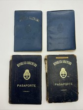 VTG 1960s-1980s Argentina Passports Lot Of 4 Expired Passports (257) picture