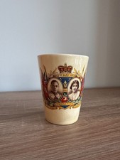 1937 King George VI Queen Elizabeth Coronation Kensington Ware Beaker picture