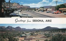 Postcard AZ: Greetings from Sedona, Arizona, Main Street & Aerial View picture