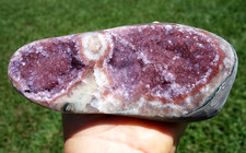 Stunning Pink AMETHYST Quartz Crystal Points in Geode Self Standing Argentina picture